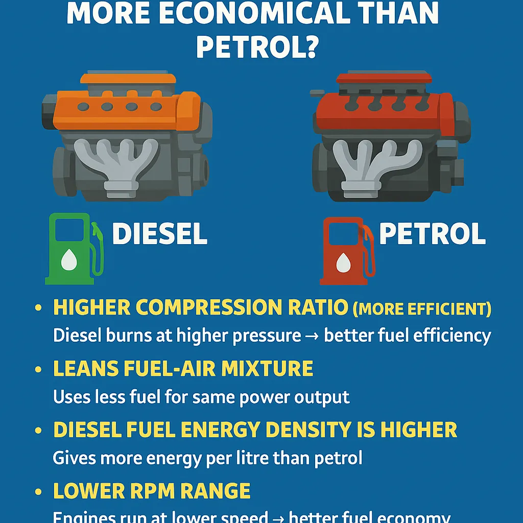 Technology Disclosure: Why Are Diesel Engines Significantly More Economical Than Petrol?